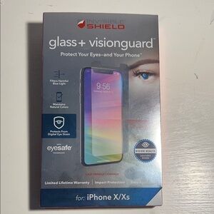 NIB Glass+ VisionGuard Screen Protector for iPhone X/Xs - Clear